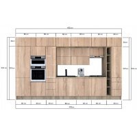 Bucatarie ZONE B 420 FRONT PAL K002 / decor 3025